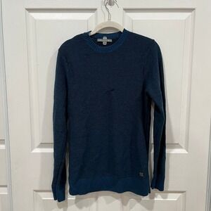 Smartwool Merino Wool Crew Neck Sweater Mens Small Blue‎ Knit Pullover